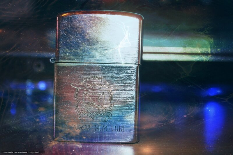Zippo lighter with emblem
