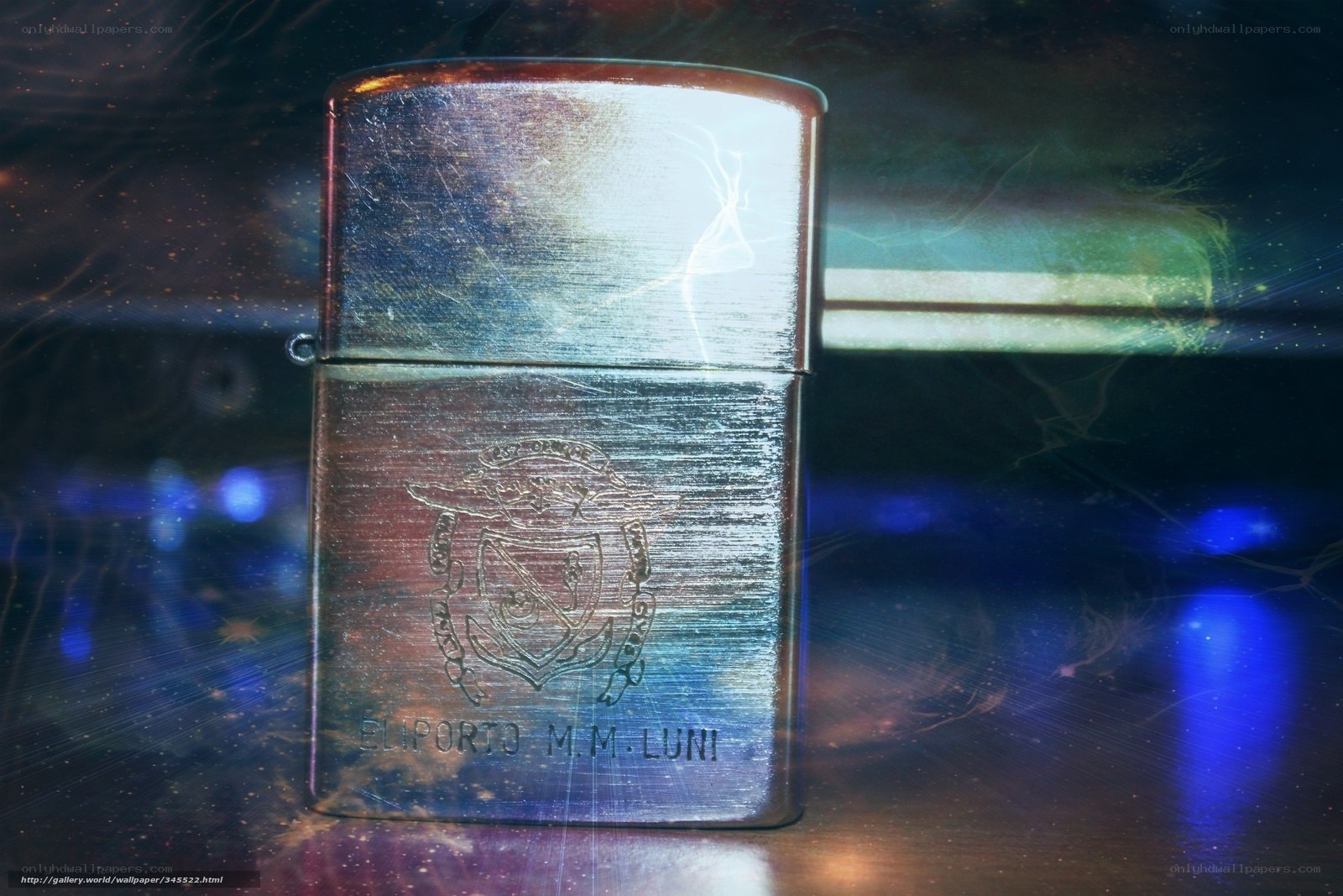 Zippo lighter with emblem
