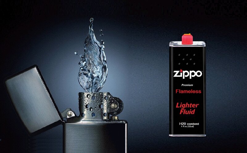 Zippo Lighter with Water Splash