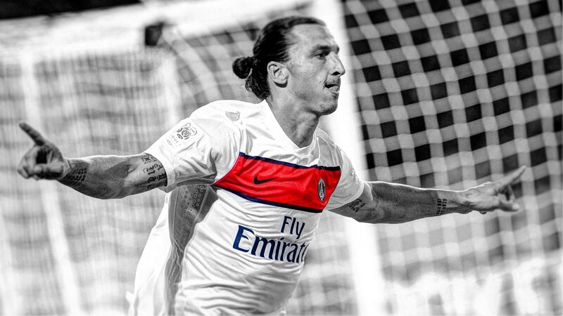 Zlatan Ibrahimović celebrates goal