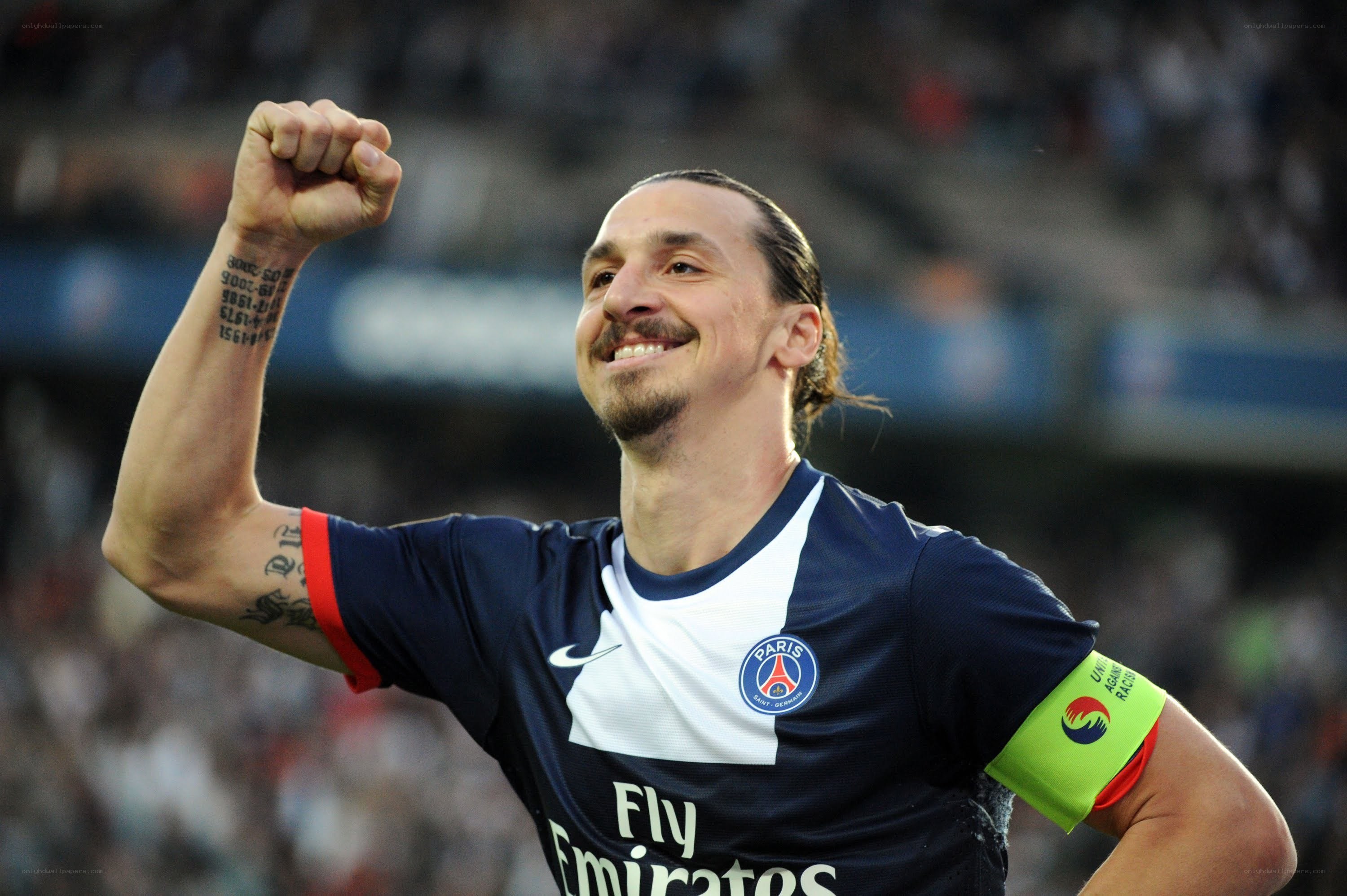 Zlatan Ibrahimović celebrates