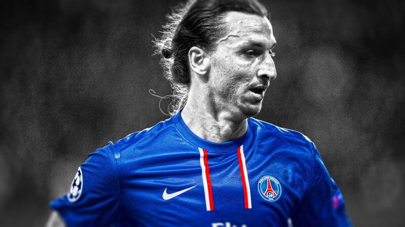 Zlatan Ibrahimović in PSG jersey