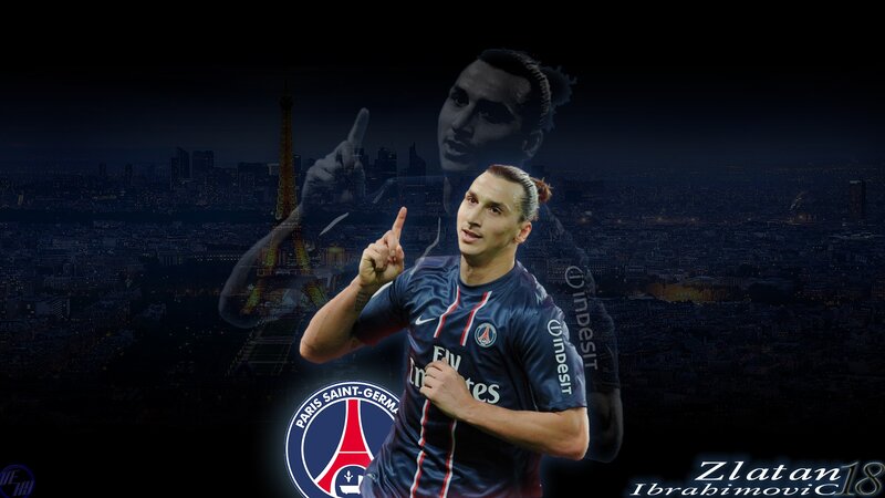 Zlatan Ibrahimović in PSG kit