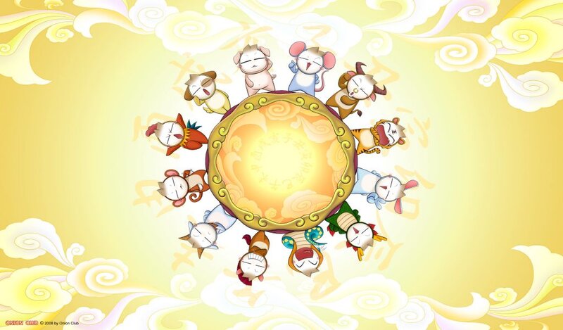 Zodiac animals in a circle