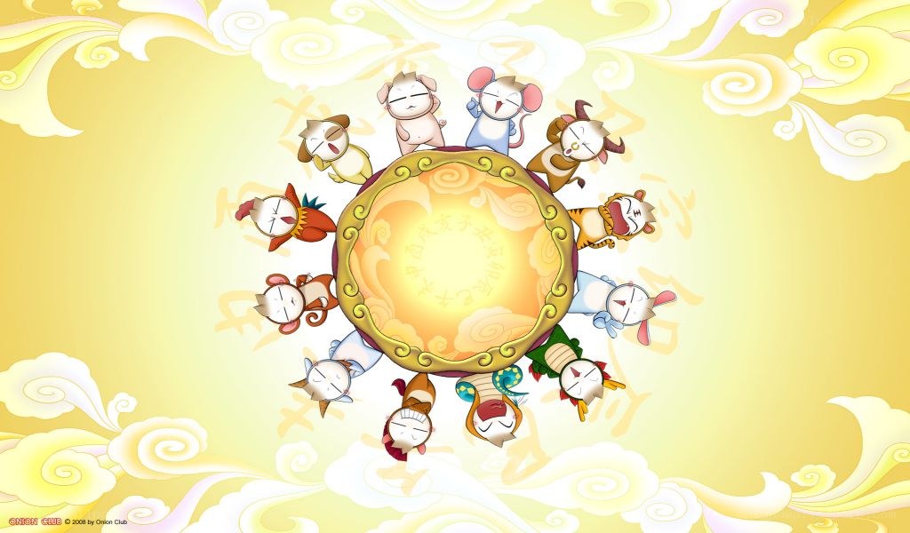 Zodiac animals in a circle