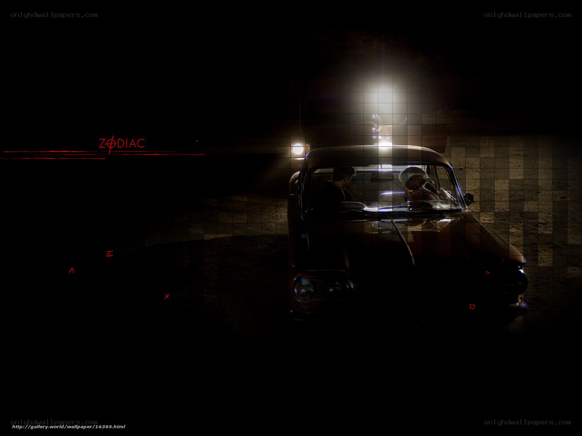 Zodiac car at night