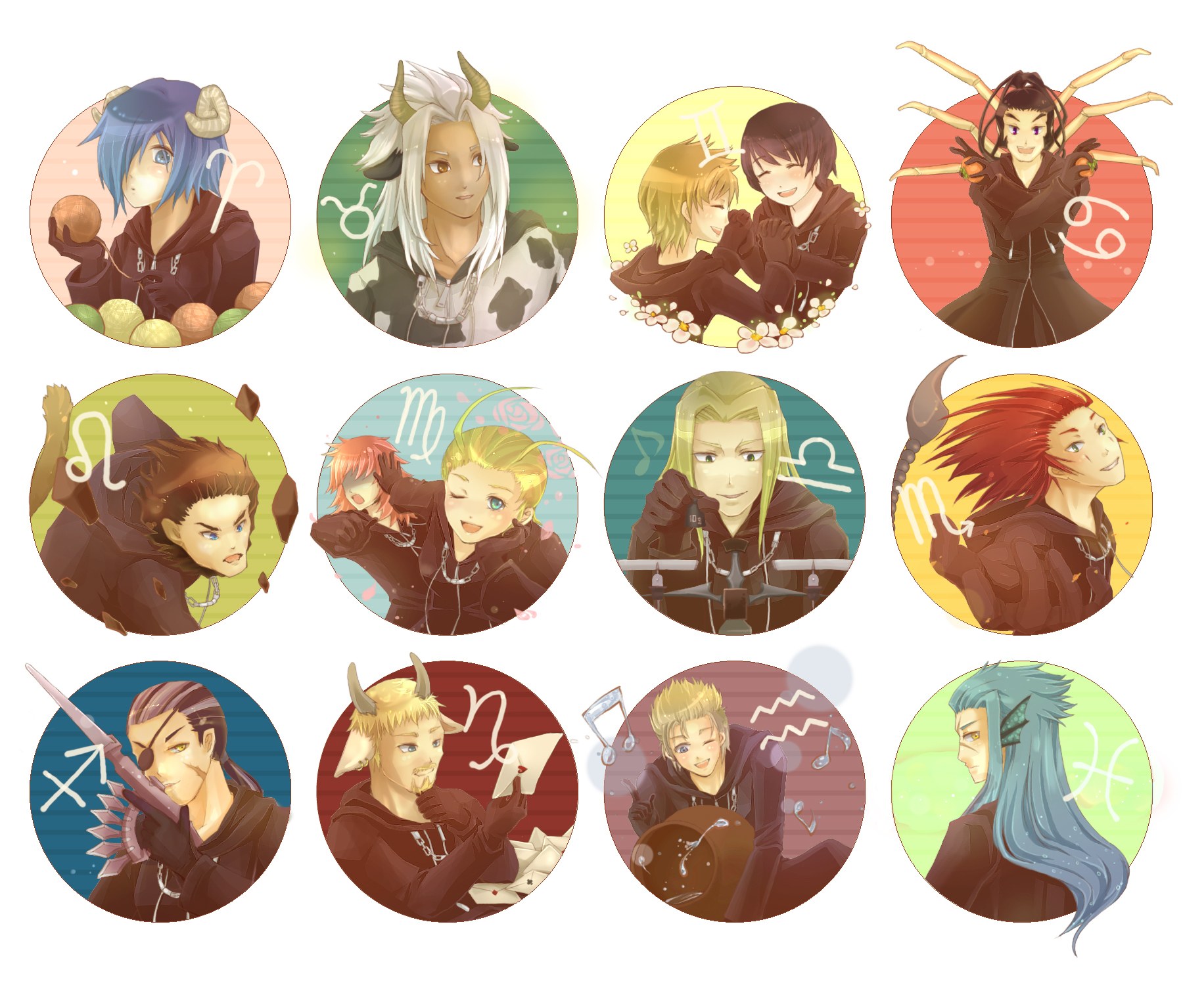 Zodiac characters from Kingdom Hearts