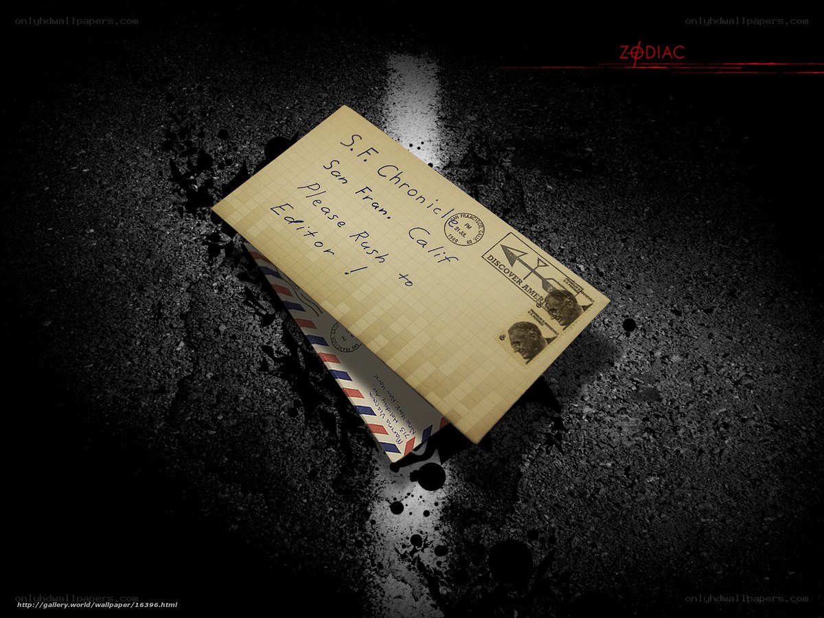 Zodiac letter on dark ground