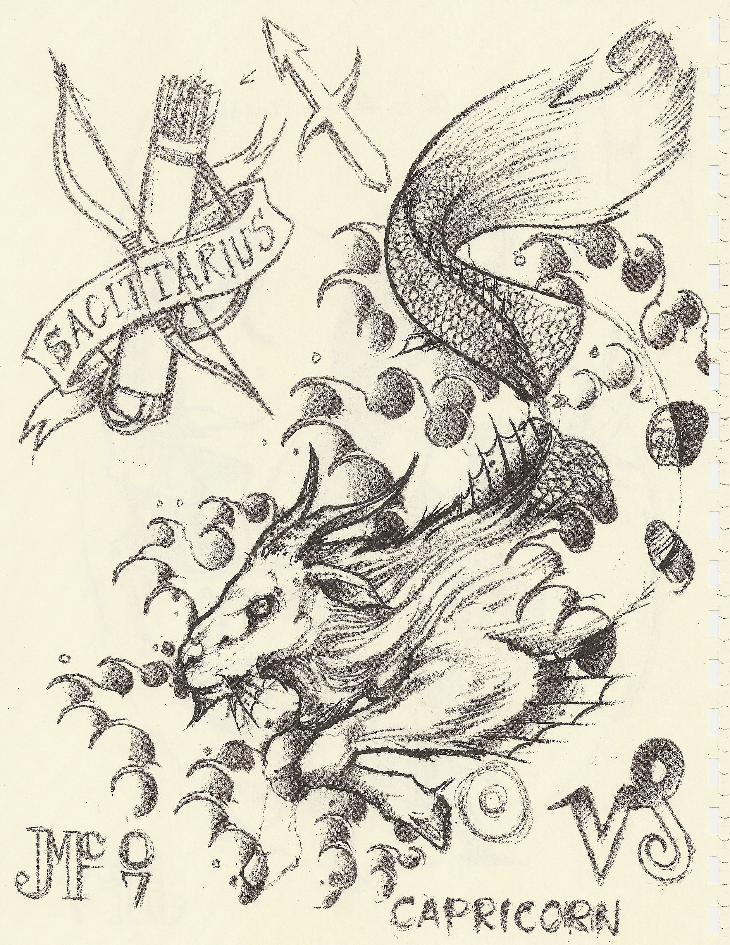 Zodiac sign sketches