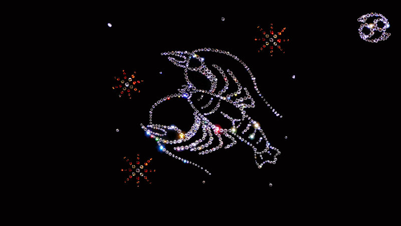 Zodiac Symbol in Rhinestones