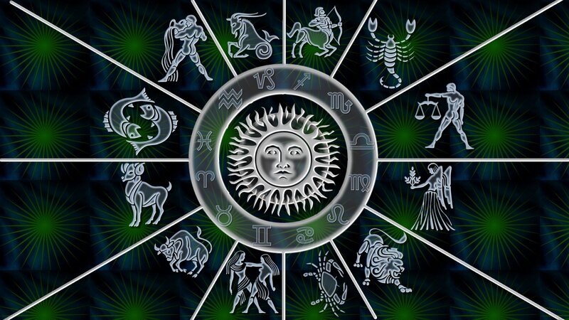 Zodiac Wheel with Sun — Black