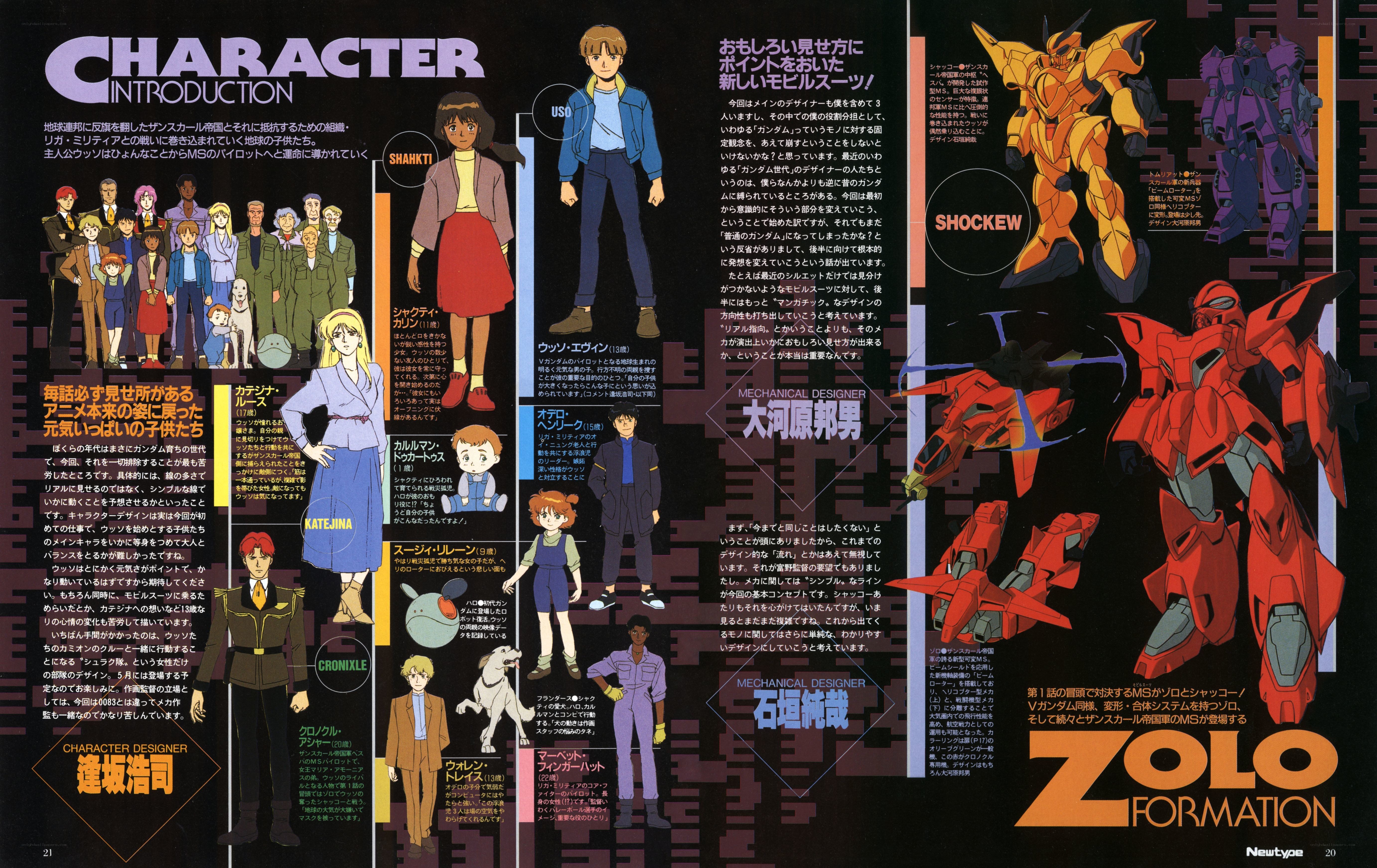 Zolo Formation character guide