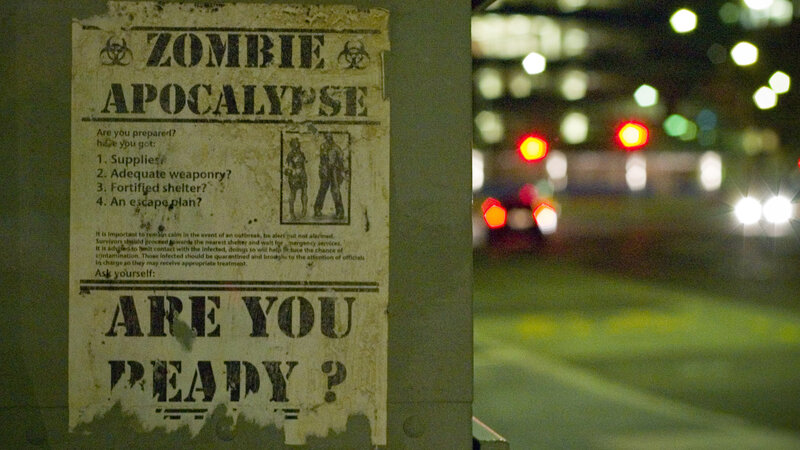 Zombie Apocalypse Poster — Black