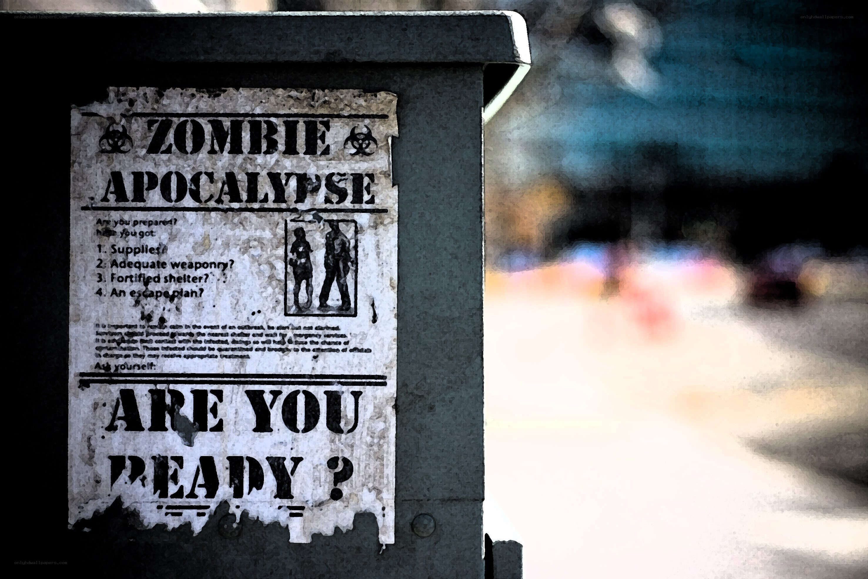 Zombie apocalypse preparedness poster