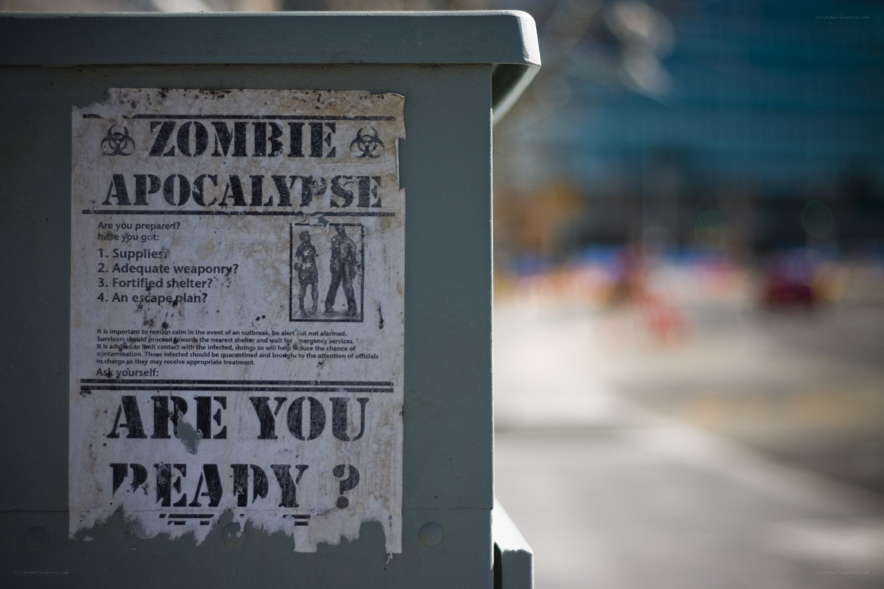 Zombie apocalypse preparedness poster