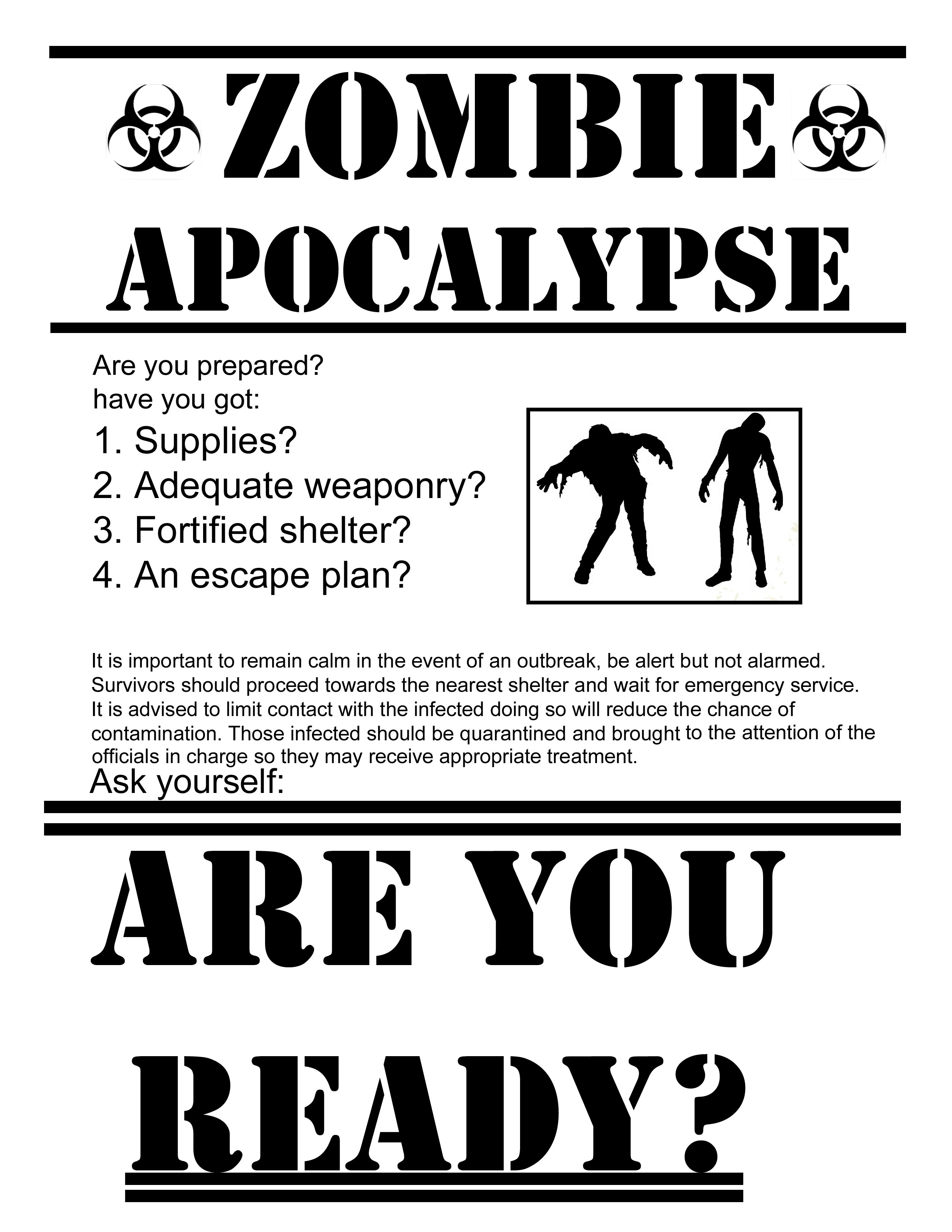 Zombie apocalypse preparedness