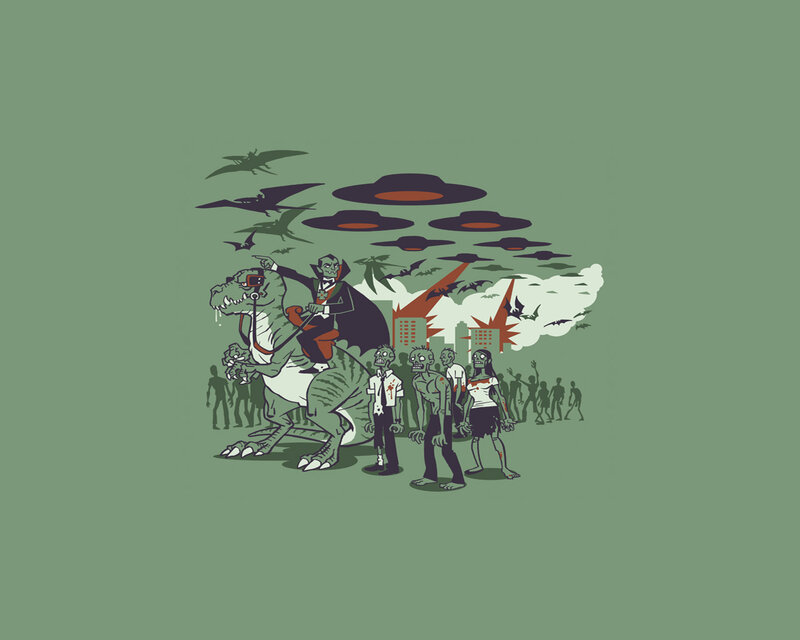 Zombie Apocalypse Scene — Green