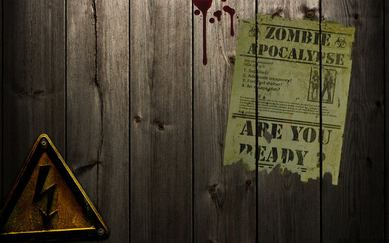 Zombie apocalypse warning poster