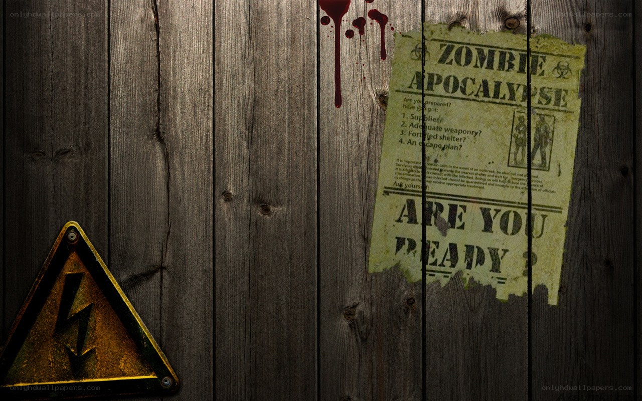 Zombie apocalypse warning poster