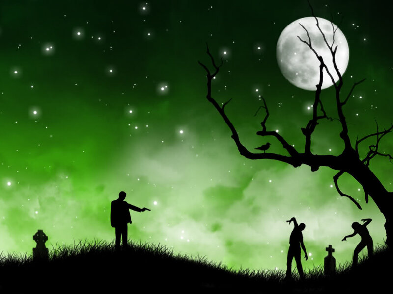 Zombie attack at night