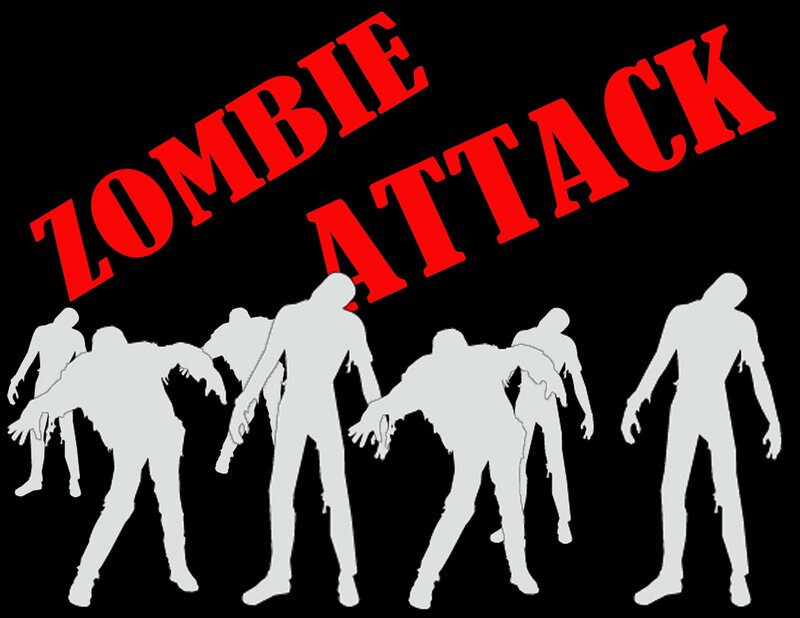 Zombie attack illustration