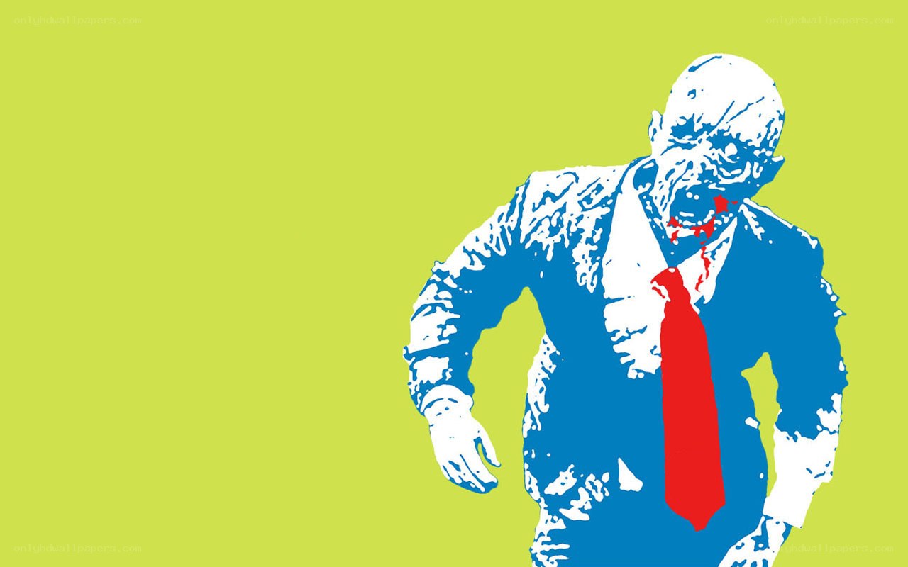 zombie businessman illustration