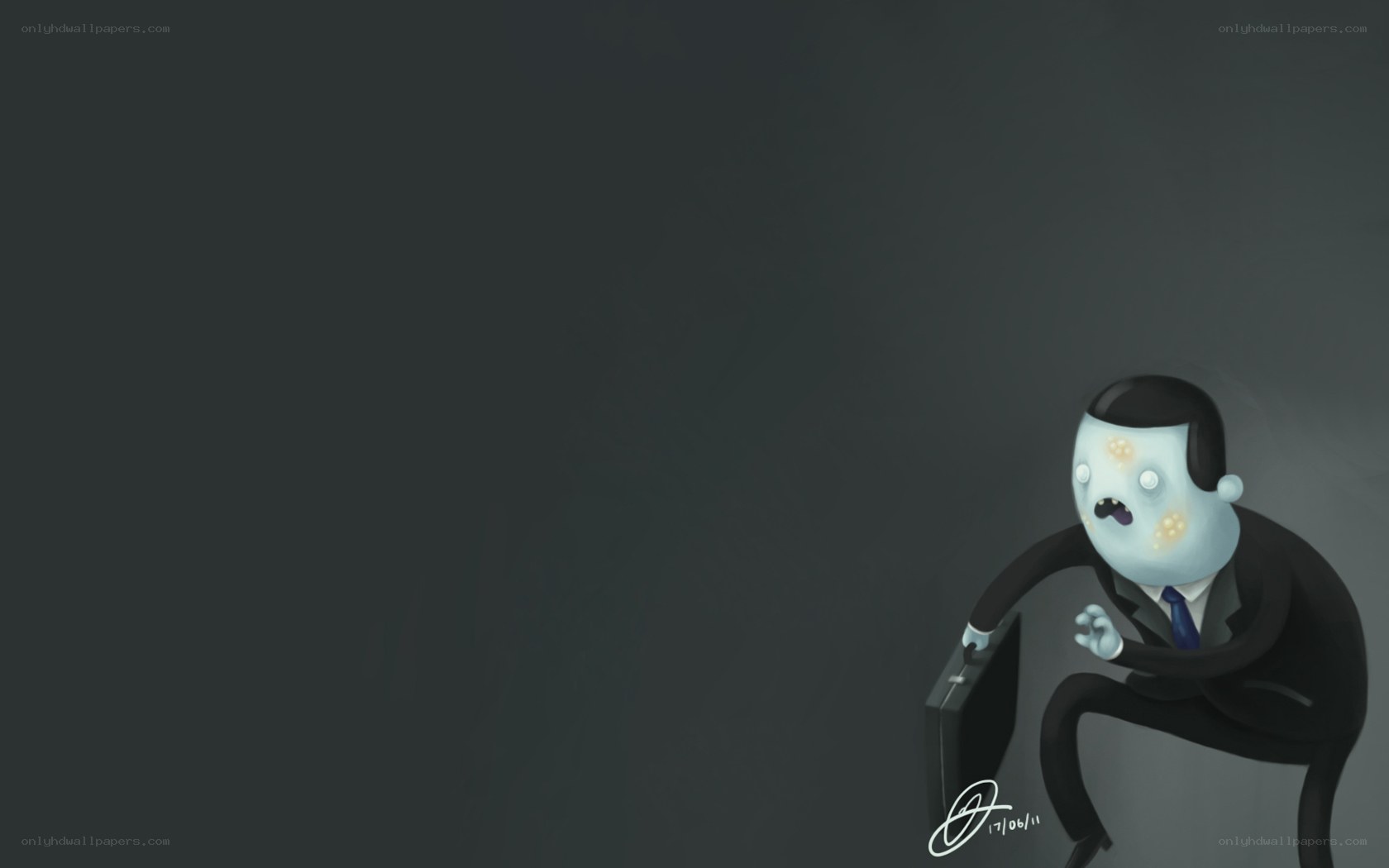 zombie businessman walking