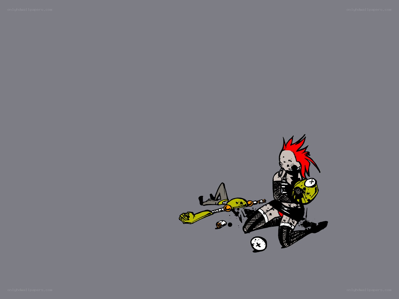 Zombie character with weapon