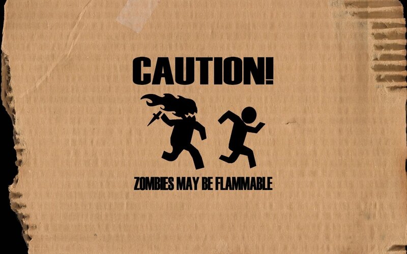 Zombie Chasing Person — Brown