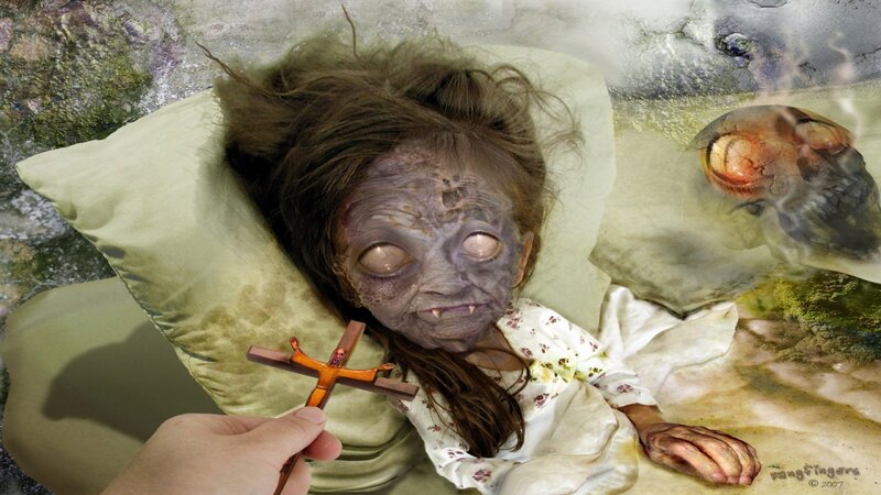 Zombie Child in Bed