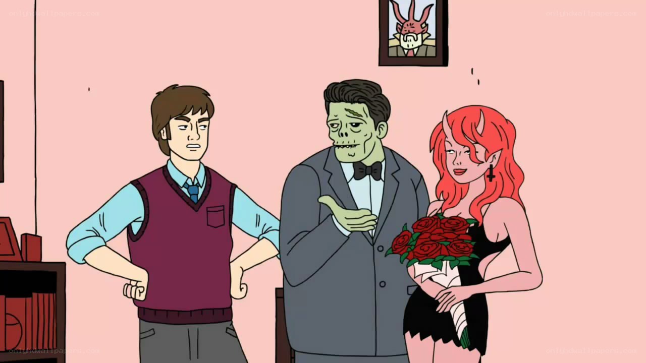 zombie couple at party