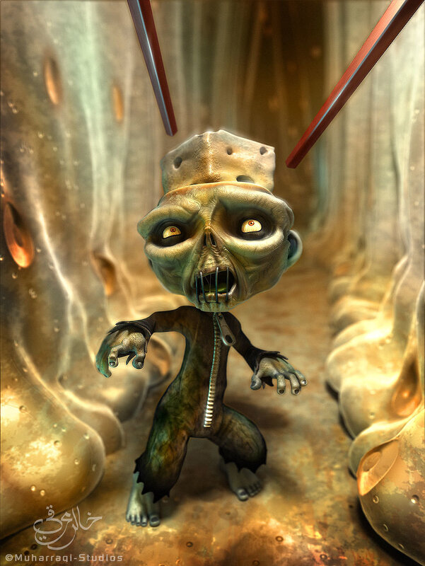 zombie creature in tunnel