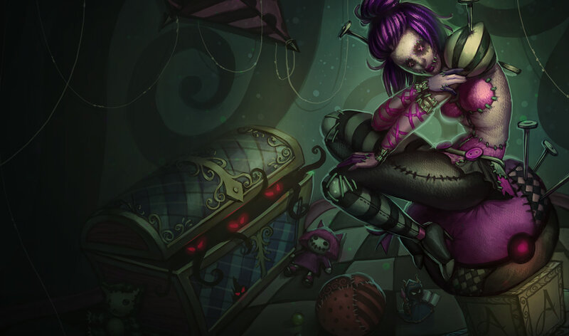 zombie doll in a dark room