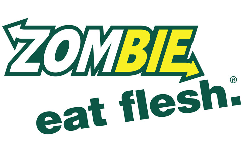 Zombie eat flesh logo