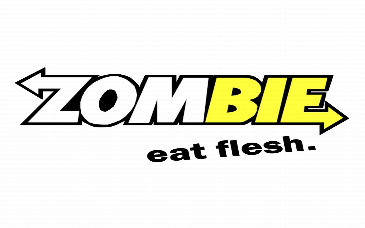 Zombie eat flesh logo