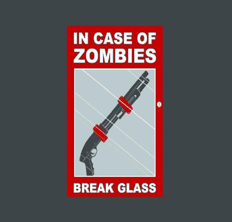 zombie emergency kit sign