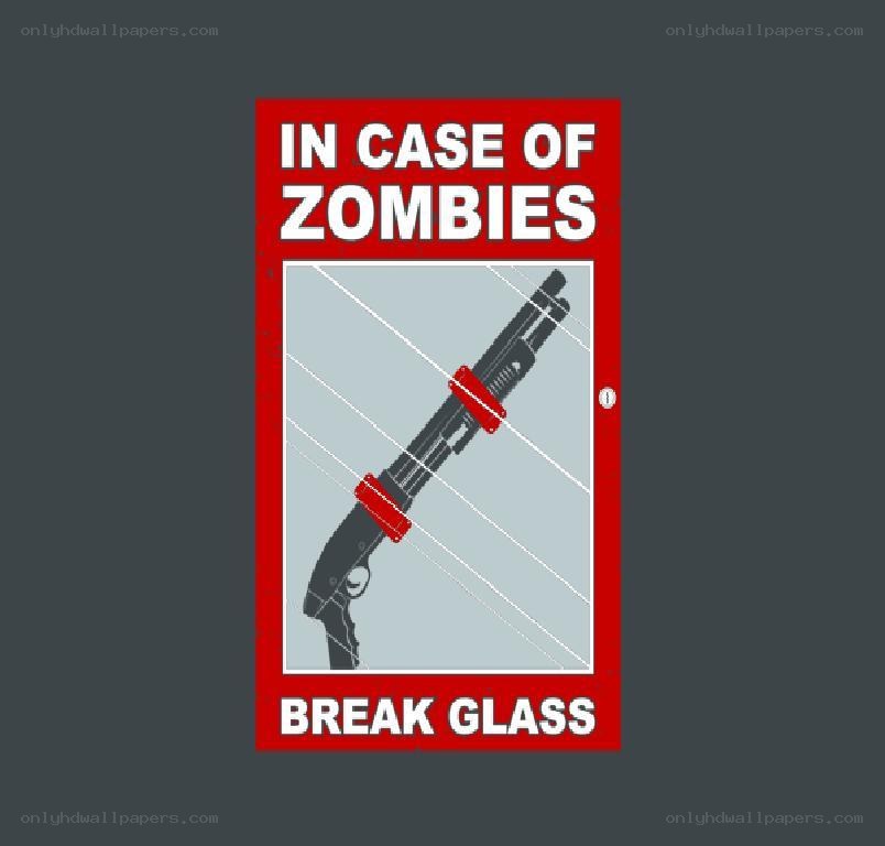 zombie emergency kit sign