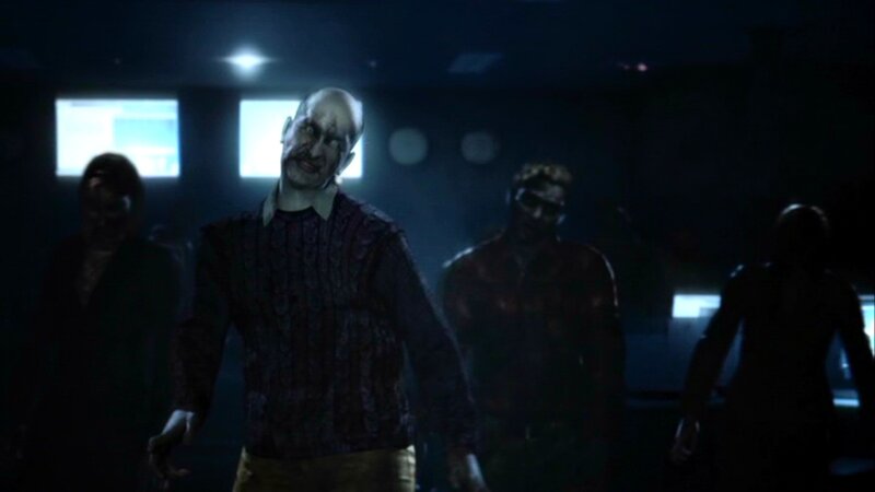 Zombie Figures in Dark Room