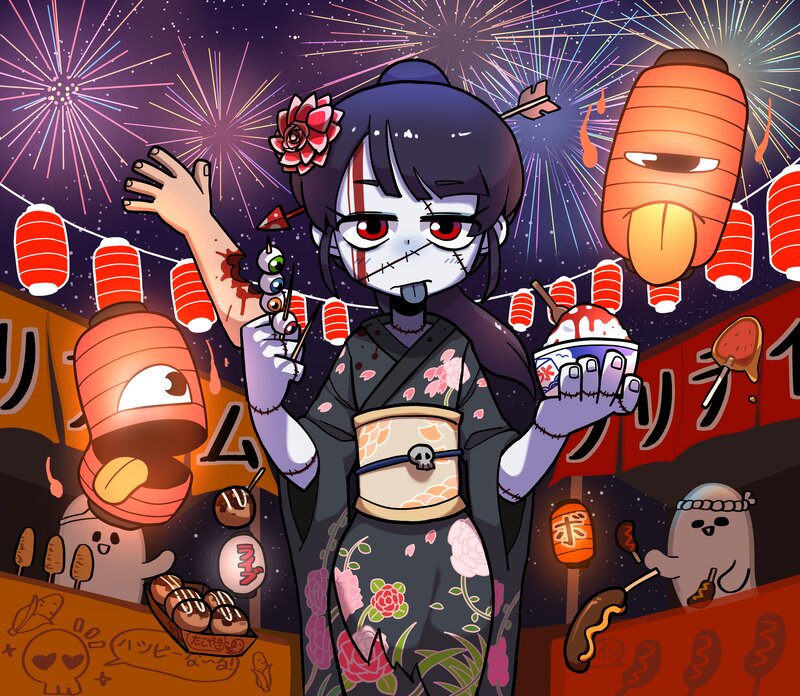 Zombie Girl at Festival