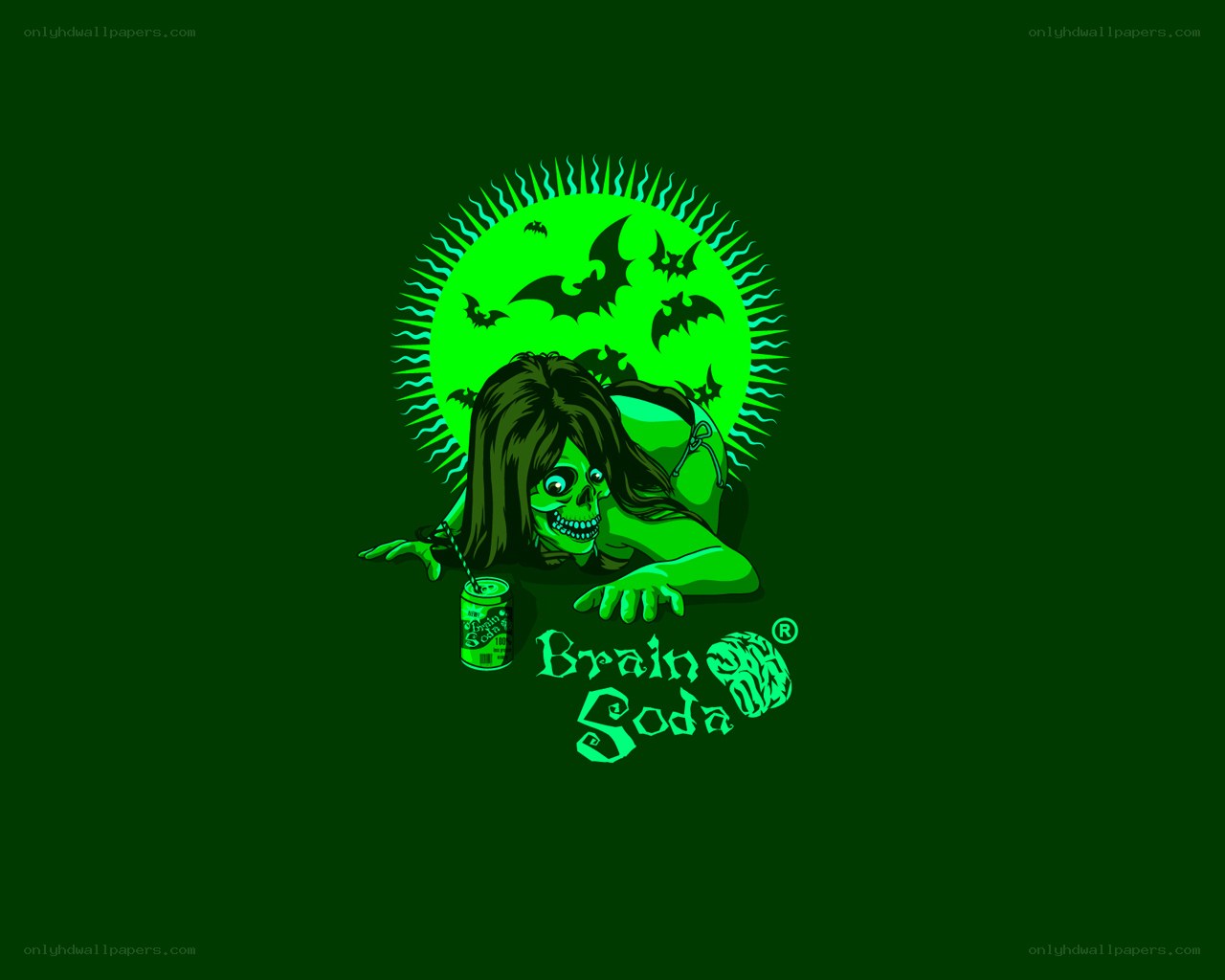 zombie girl drinking soda