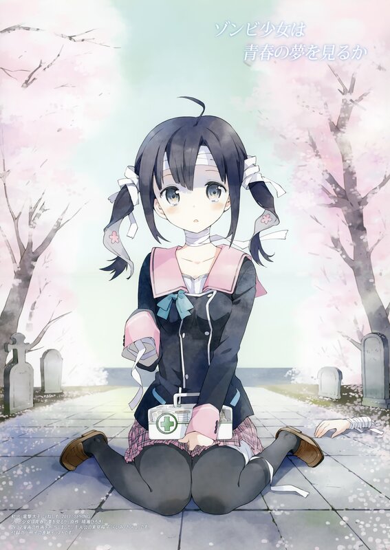 Zombie Girl in Cemetery — Pink