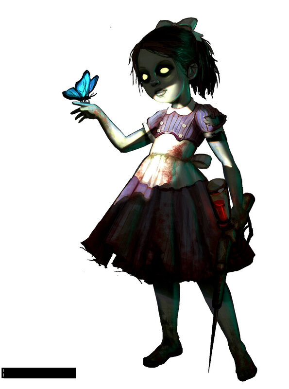 zombie girl with butterfly