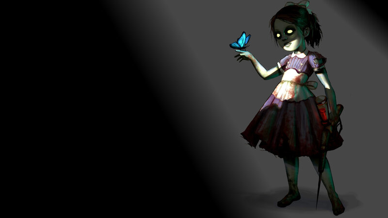 zombie girl with butterfly