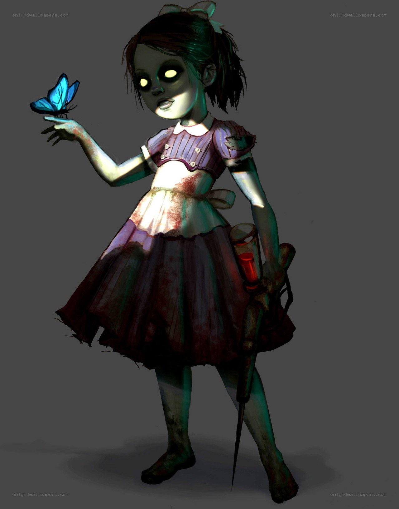 zombie girl with butterfly
