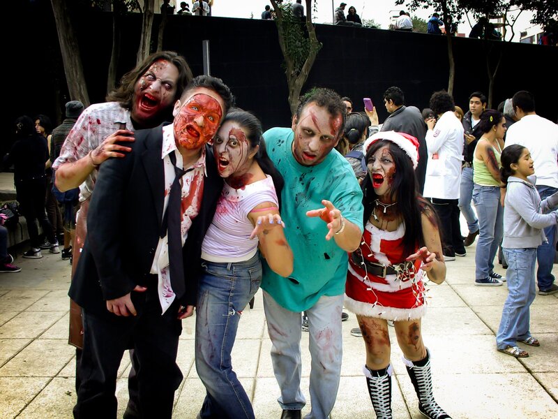 Zombie group at public event
