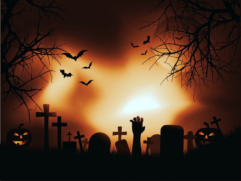 Zombie Hand in Graveyard