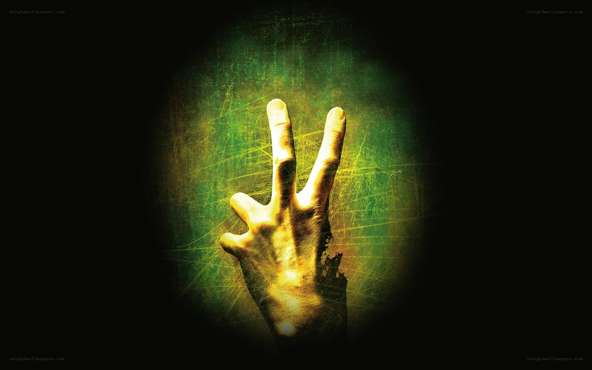 zombie hand reaching up