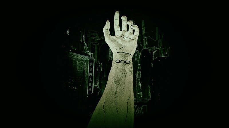 Zombie Hand Reaching Up — Black, Dark