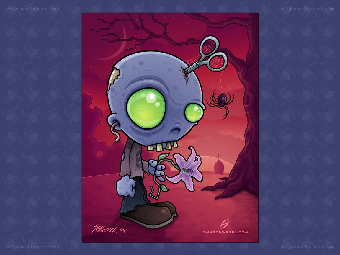 zombie holding a flower