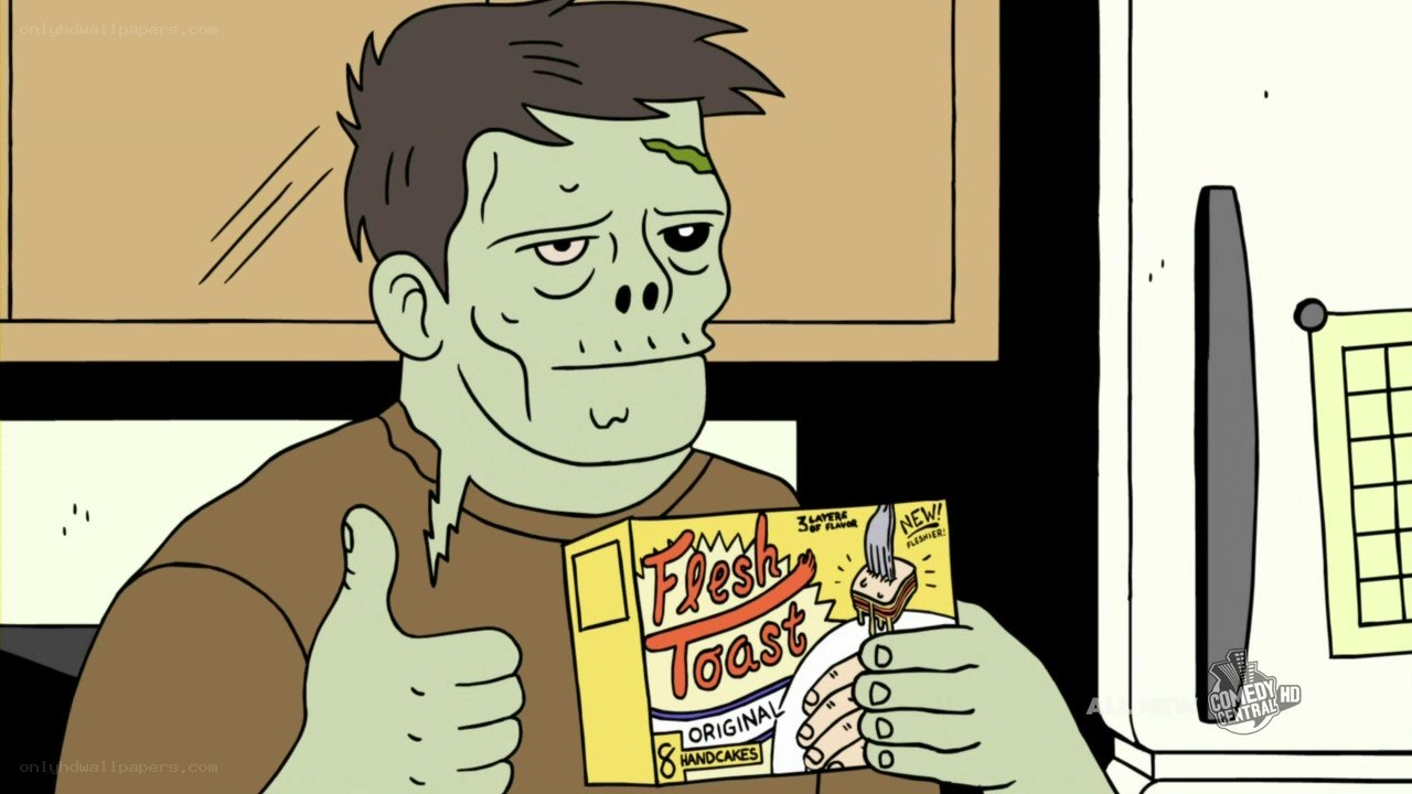 zombie holding food box